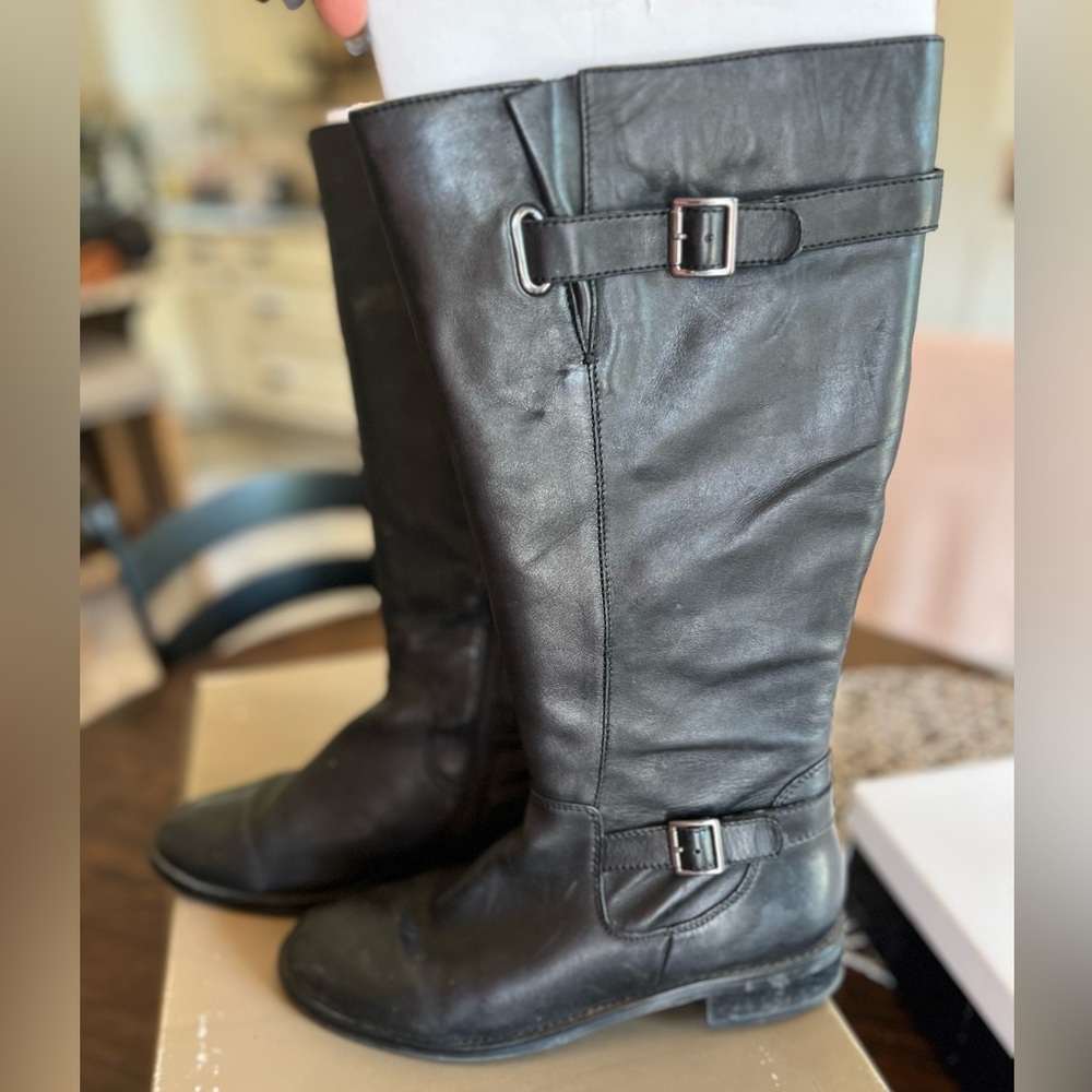 Franco Fortini Wide Calf Black Boots size 9m